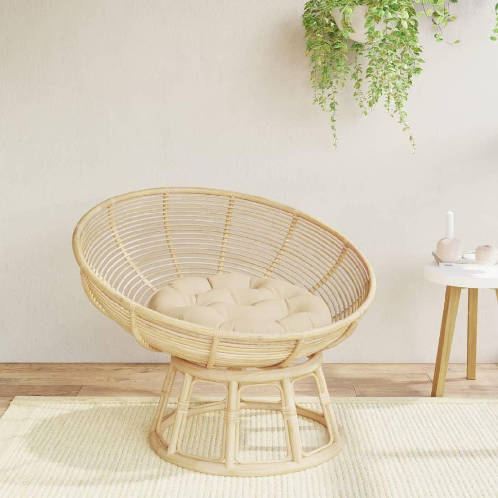 Rund hynde Ø60x11 cm oxfordstof beige billede