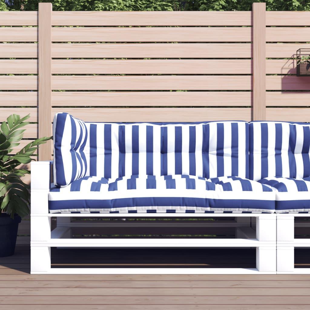 Pallehynder 3 stk. stof stribet blå og hvid