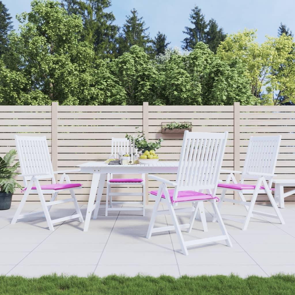 Hynder til havestol 4 stk. 40x40x3 cm stof pink