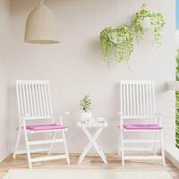 Hynder til havestol 2 stk. 40x40x3 cm stof pink