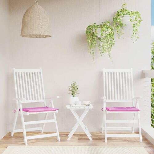 Hynder til havestol 2 stk. 40x40x3 cm stof pink