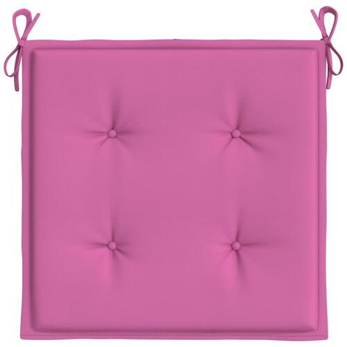 Hynder til havestol 2 stk. 40x40x3 cm stof pink