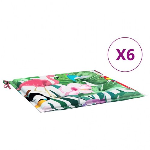Hynder til havestol - 6 stk. 40 × 40 × 4 cm, flerfarvet stof