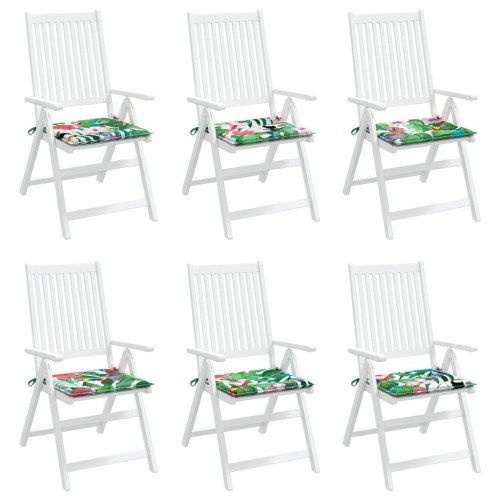 Hynder til havestol - 6 stk. 40 × 40 × 4 cm, flerfarvet stof