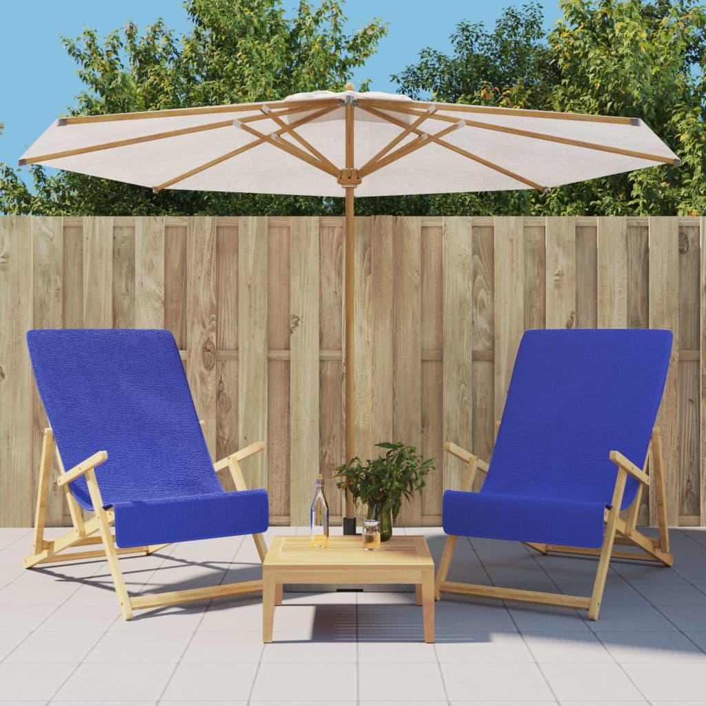 Strandhåndklæder 2 stk. 60x135 cm 400 GSM stof kongeblå