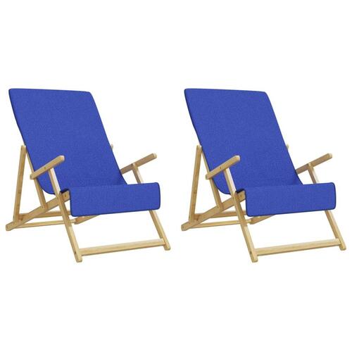 Strandhåndklæder 2 stk. 60x135 cm 400 GSM stof kongeblå