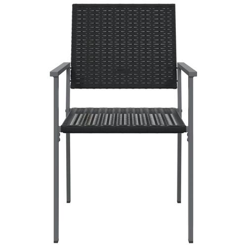 Havestole 4 stk. 54x62,5x89 cm polyrattan sort