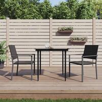 Havestole 2 stk. 54x62,5x89 cm polyrattan sort