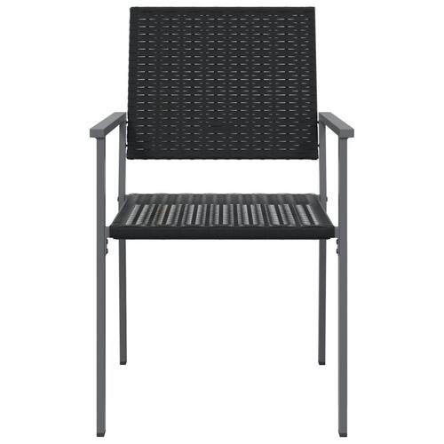 Havestole 2 stk. 54x62,5x89 cm polyrattan sort
