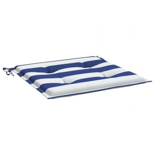 Stolehynder 6 stk. - 40 × 40 × 4 cm - blå/hvide striber i oxfordstof