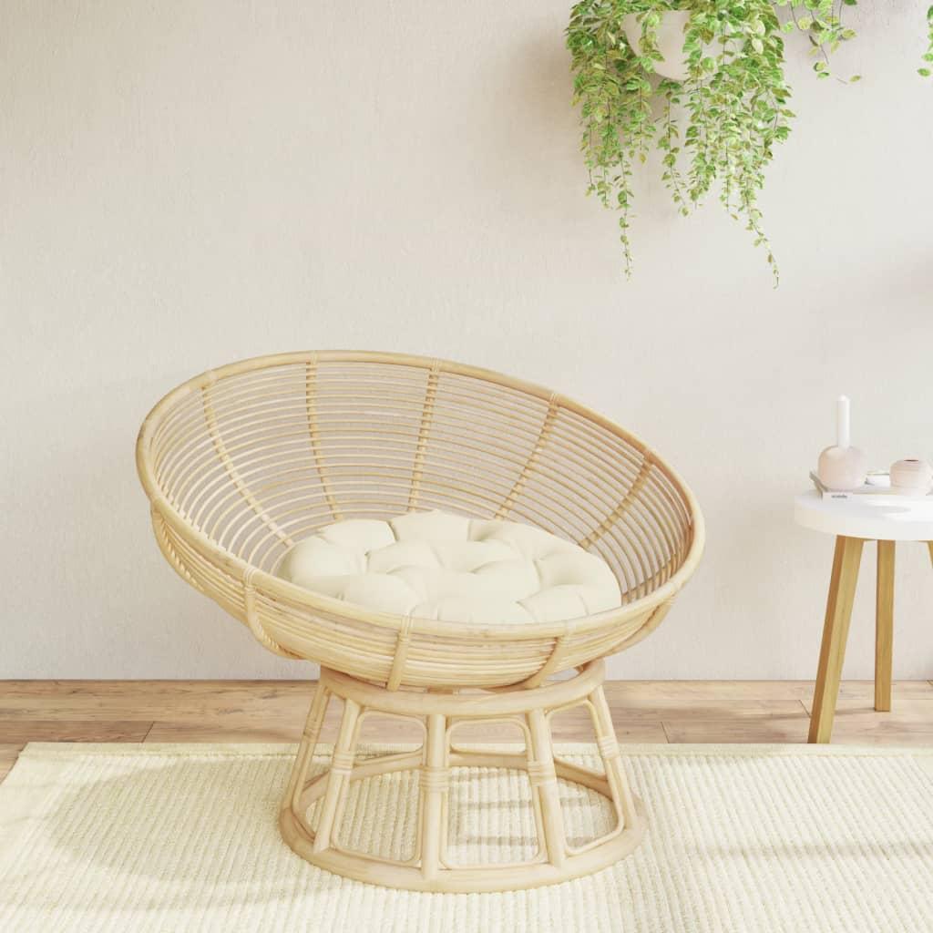 Rund hynde Ø60x11 cm oxfordstof cremefarvet billede