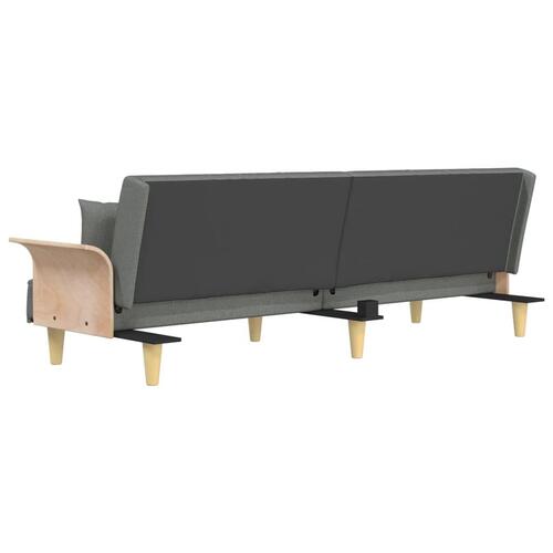 Sovesofa med armlæn stof mørkegrå