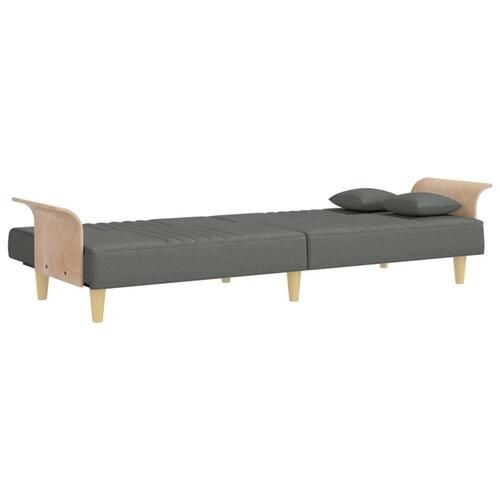 Sovesofa med armlæn stof mørkegrå