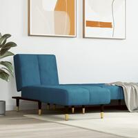 Chaiselong velour blå