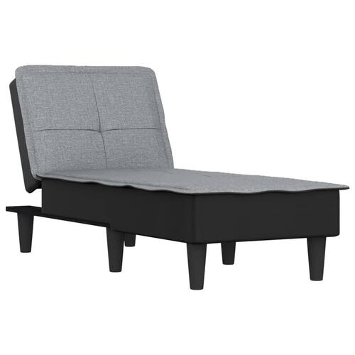 Chaiselong stof lysegrå
