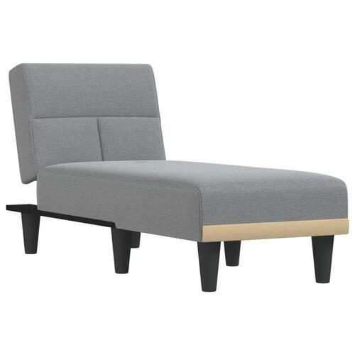 Chaiselong stof lysegrå