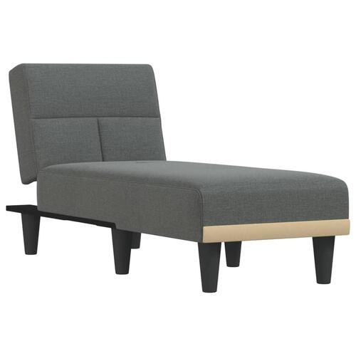 Chaiselong stof mørkegrå