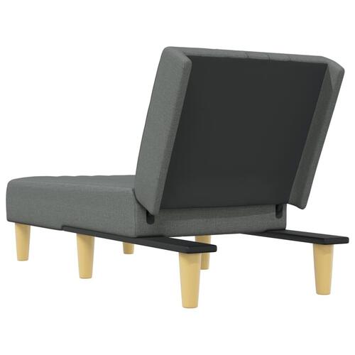 Chaiselong stof mørkegrå