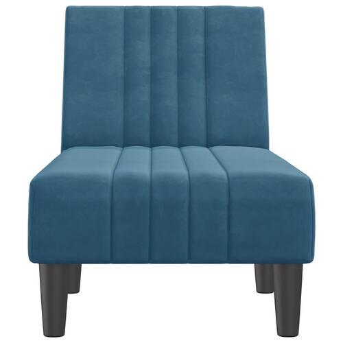 Chaiselong velour blå