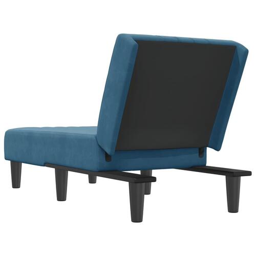 Chaiselong velour blå