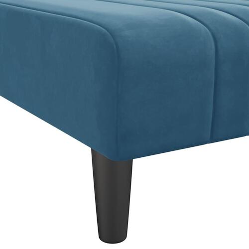 Chaiselong velour blå
