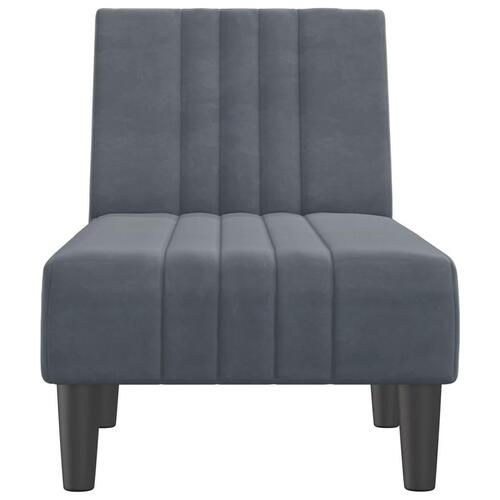Chaiselong velour mørkegrå