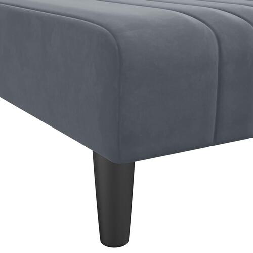 Chaiselong velour mørkegrå