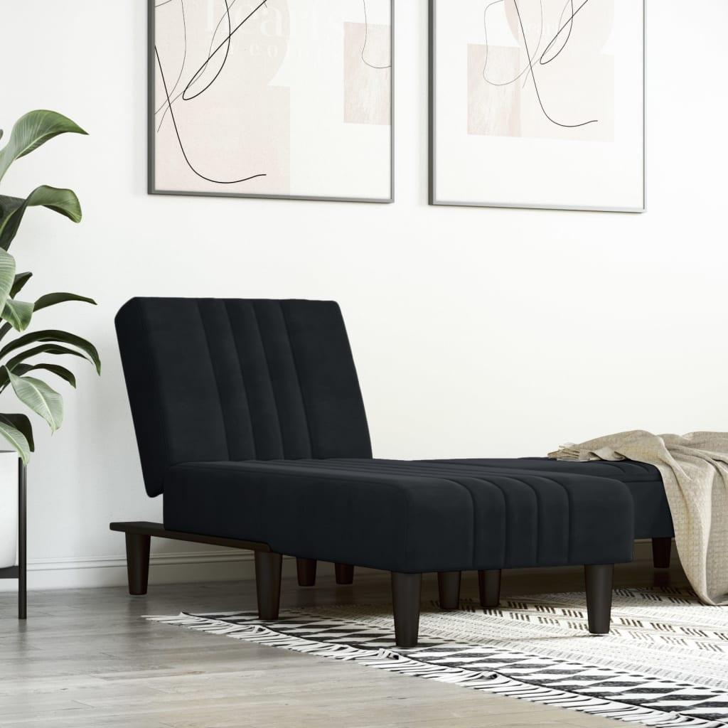 Chaiselong velour sort