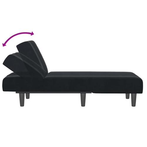 Chaiselong velour sort