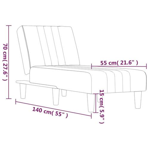 Chaiselong velour sort