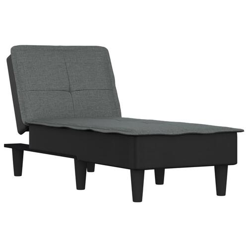 Chaiselong stof mørkegrå