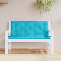 Hynder til havebænk 2 stk. 2 stk. 120x50x7 cm stof turkis