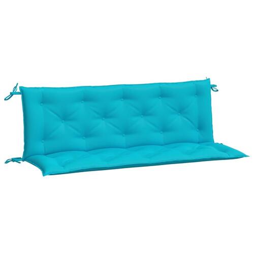 Hynder til havebænk 2 stk. 2 stk. 150x50x7 cm stof turkis
