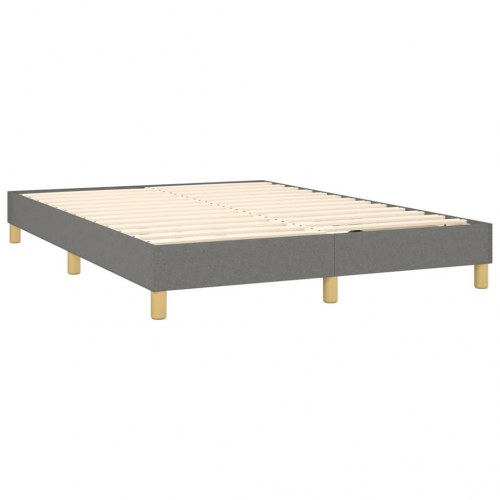 Kontinentalseng med madras 140×190 cm - stof, mørkegrå