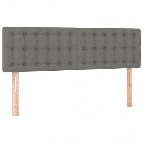 Kontinentalseng med madras 140×190 cm - stof, mørkegrå