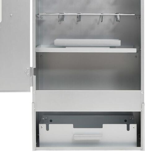 Rygeovn med røgflis 44,5x29x110 cm galvaniseret stål