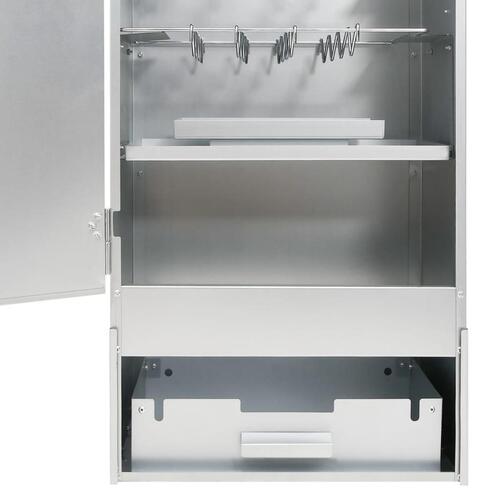 Rygeovn med røgflis 44,5x29x110 cm galvaniseret stål