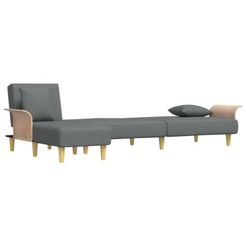Sovesofa med chaiselong 279x140x70 cm stof mørkegrå