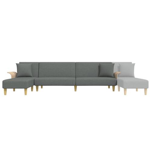 Sovesofa med chaiselong 279x140x70 cm stof mørkegrå