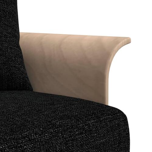 Sovesofa med chaiselong 279x140x70 cm stof sort
