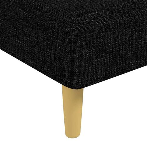 Sovesofa med chaiselong 279x140x70 cm stof sort