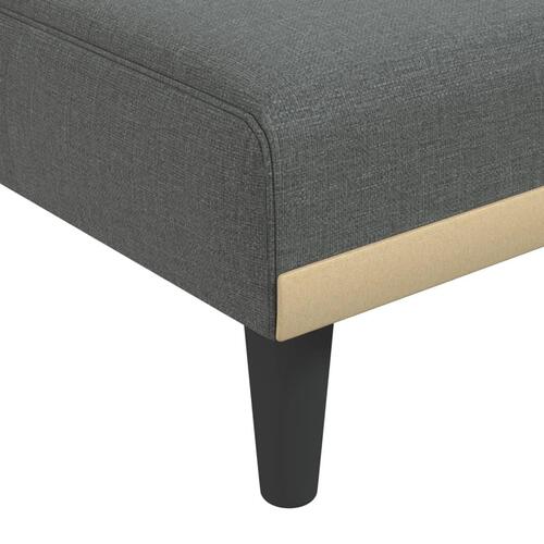 Sovesofa med chaiselong 275x140x70 cm stof mørkegrå
