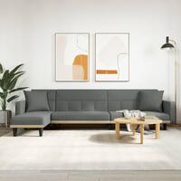 Sovesofa med chaiselong 275x140x70 cm stof mørkegrå
