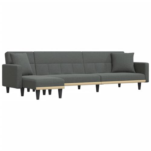 Sovesofa med chaiselong 275x140x70 cm stof mørkegrå
