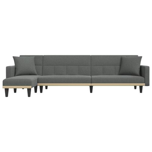 Sovesofa med chaiselong 275x140x70 cm stof mørkegrå