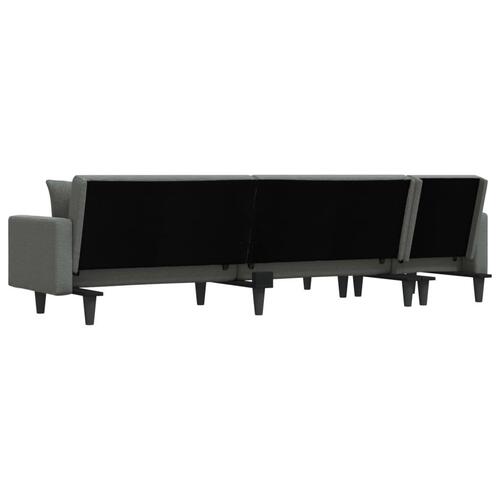 Sovesofa med chaiselong 275x140x70 cm stof mørkegrå