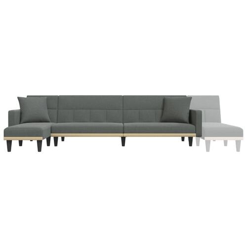 Sovesofa med chaiselong 275x140x70 cm stof mørkegrå