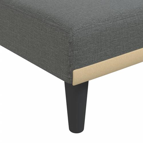 Sovesofa med chaiselong 275x140x70 cm stof mørkegrå