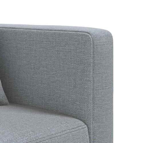 Sovesofa med chaiselong 275x140x70 cm stof lysegrå