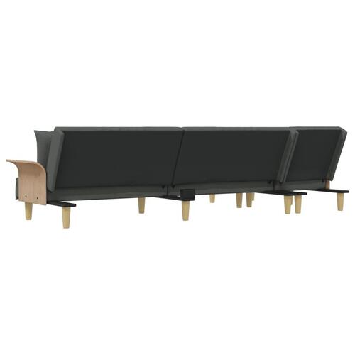 Sovesofa med chaiselong 279x140x70 cm stof mørkegrå